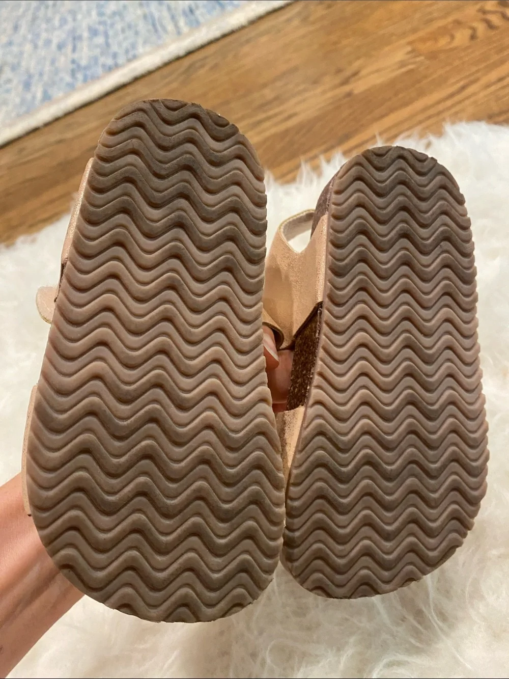 Carter's Metallic Rose Gold Double-Buckle Toddler Sandals